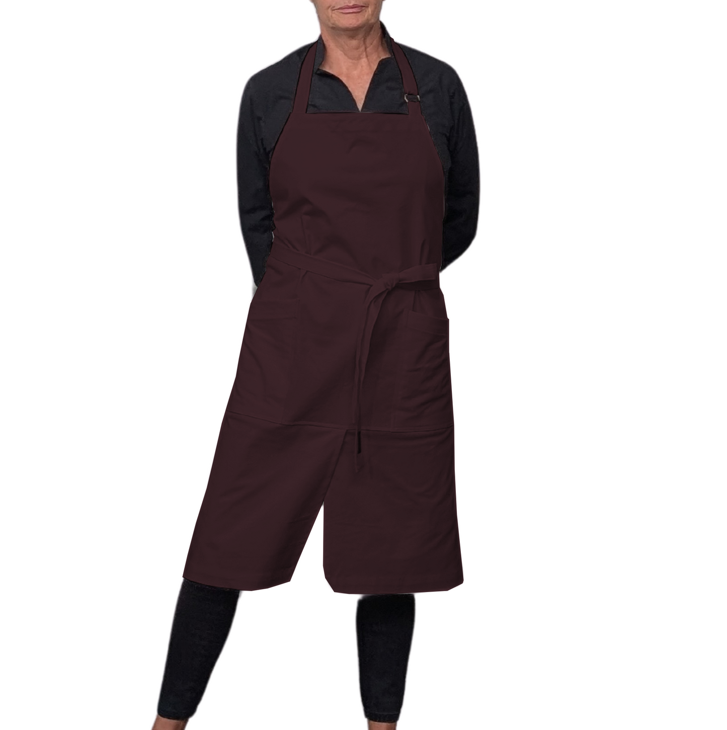 Apron Organic, with split front, made in pure 100% Organic cotton