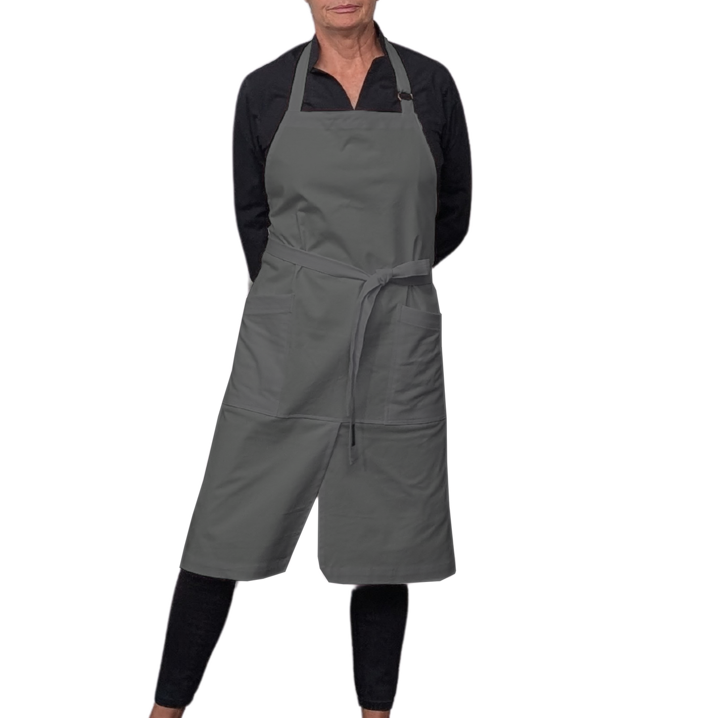 Apron Organic, with split front, made in pure 100% Organic cotton