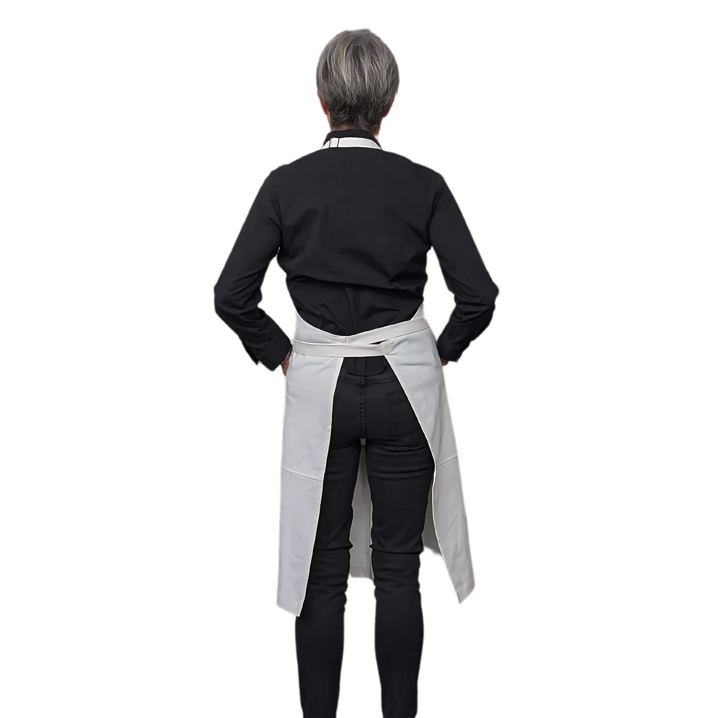 Apron Organic, with split front, made in pure 100% Organic cotton